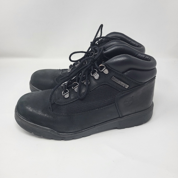 Timberland Field Boots Black Waterproof Leather Men Size 7 Youth 7 Women 8.5 - Picture 5 of 14